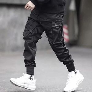 black cargo joggers